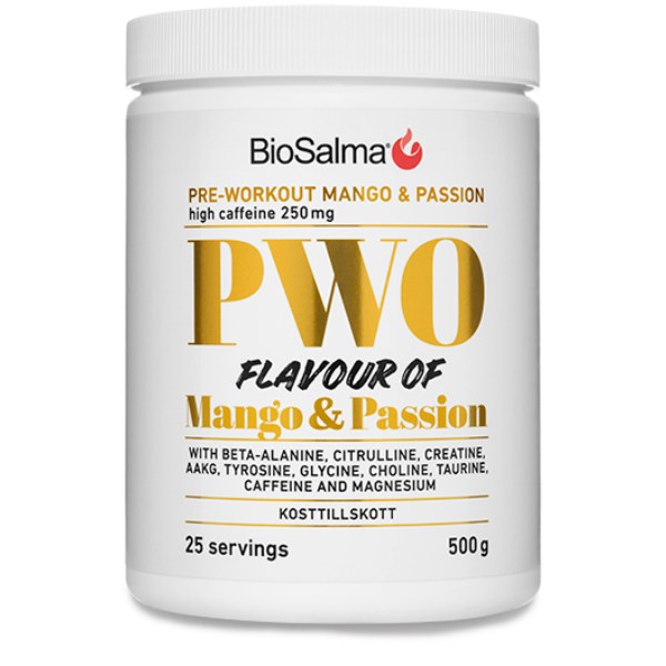 BioSalma PWO, Mango & Passionsfrukt, 500 g