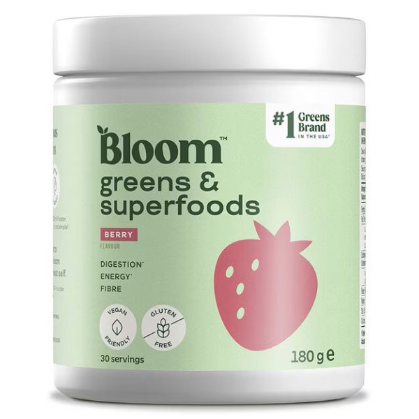 BLOOM Greens & Superfoods, Berry, 180 g