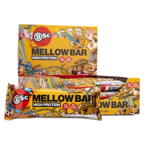 BSc Mellow Bar, Salted Caramel, 12-pack