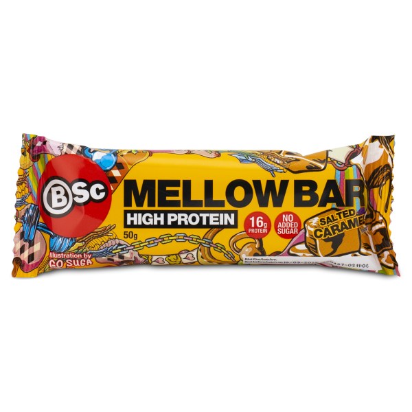 BSc Mellow Bar, Salted Caramel, 50 g