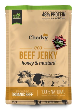 Miniatyrbild Cherky Foods Beef Jerky Eco, Honey & Mustard, 30 g