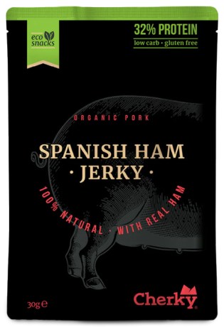 Miniatyrbild Cherky Foods Pork Jerky Eco, Spanish Ham, 30 g