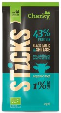 Miniatyrbild Cherky Foods Sticks Eco, Black Garlic & Shiitake, 25 g