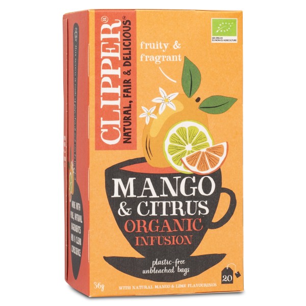 Clipper Tea Mango & Citrus Infusion, 20 påsar