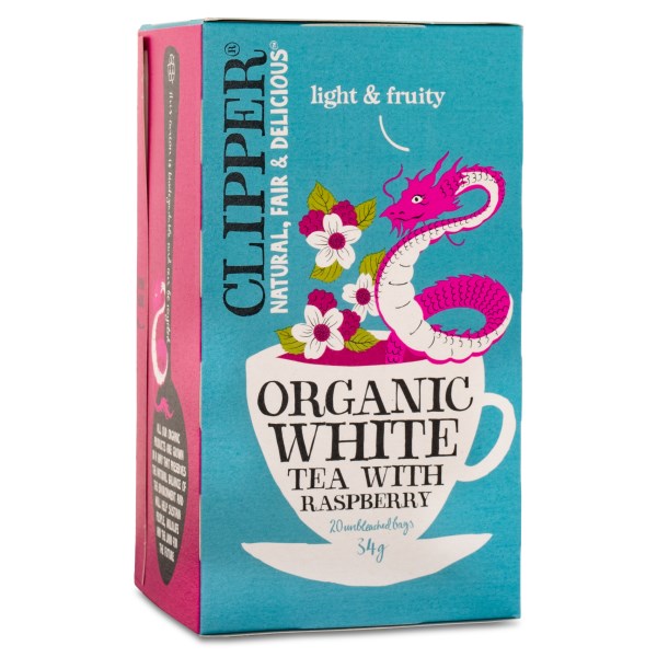 Clipper Tea White Raspberry EKO, 20 påsar