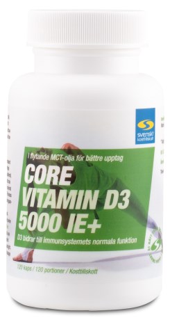 Miniatyrbild Core Vitamin D3 5000 IE+, 120 kaps