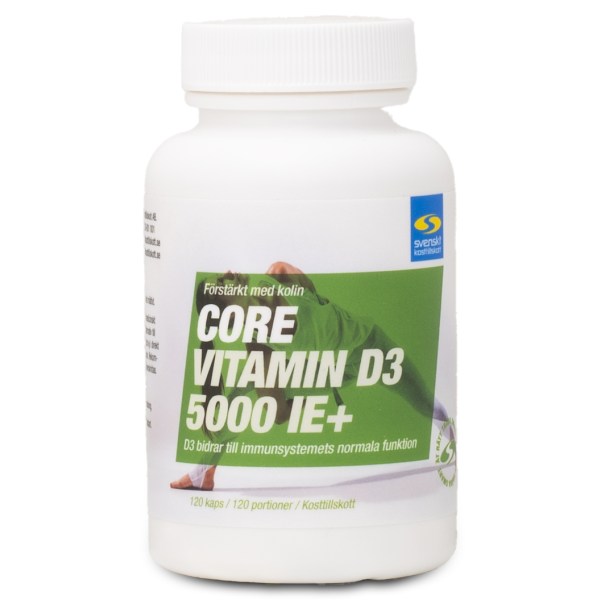 Core Vitamin D3 5000 IE+ Hardshell, 120 kaps