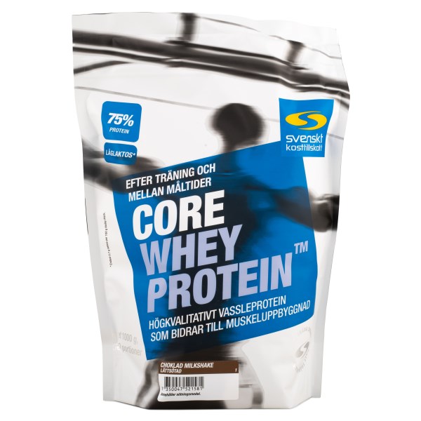 Core Whey Protein, Choklad Milkshake Lättsötad, 1 kg