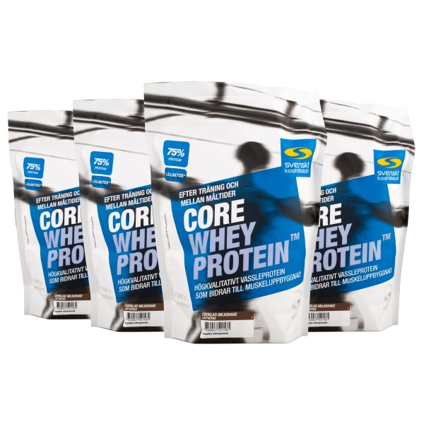 Core Whey Protein, Choklad Milkshake Lättsötad, 4 kg