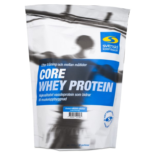 Core Whey Protein, Choklad Milkshake Lättsötad, 1 kg