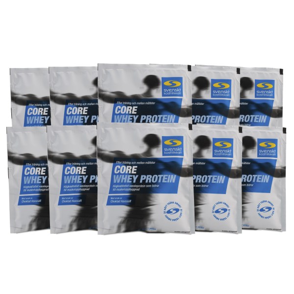 Core Whey Protein Portionspåse, Choklad/Havssalt, 10-pack