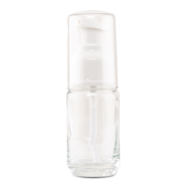 Crearome Glasflaska m Pump Klar, 30 ml