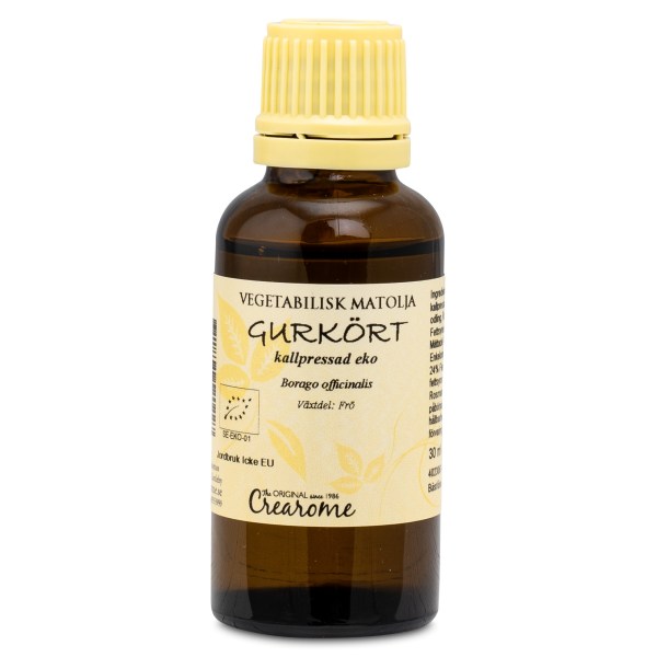 Crearome Kallpressad Gurkörtsolja EKO, 30 ml