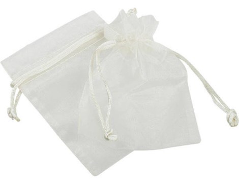 Miniatyrbild Crearome Organzapse 90x120mm, 1 st, Creme