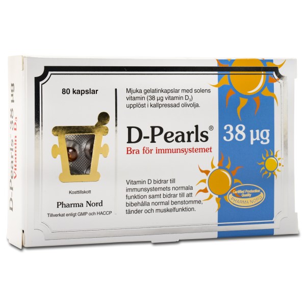 Pharma Nord D-Pearls Vitamin D3 38 mcg, 80 kaps