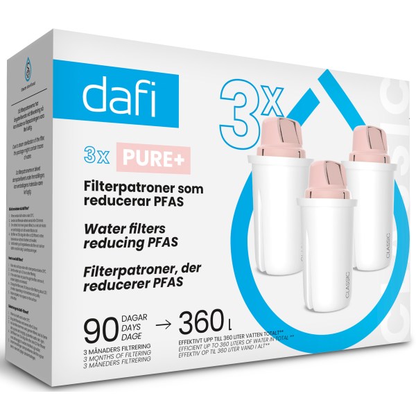 Dafi Filterpatroner Pure+, 3-pack