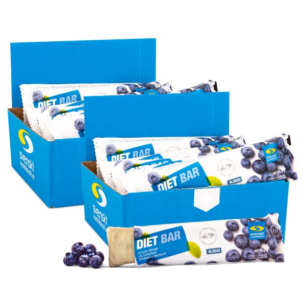 Diet Bar, Blåbär, 24-pack