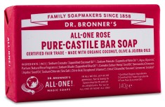 Miniatyrbild Dr Bronner Pure Castile Bar Soap Rose, 140 g