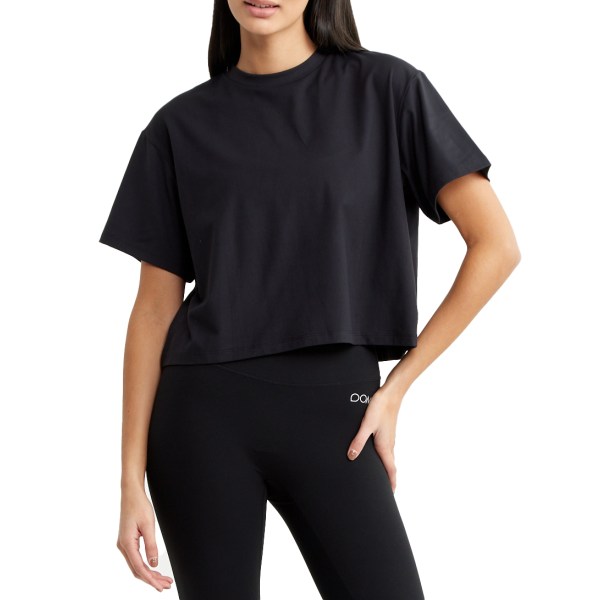 Drop Of Mindfulness Butter Soft Cropped Tee, M, Svart