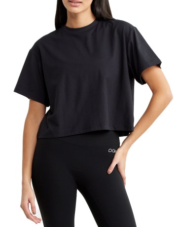 Miniatyrbild Drop Of Mindfulness Butter Soft Cropped Tee, S, Svart