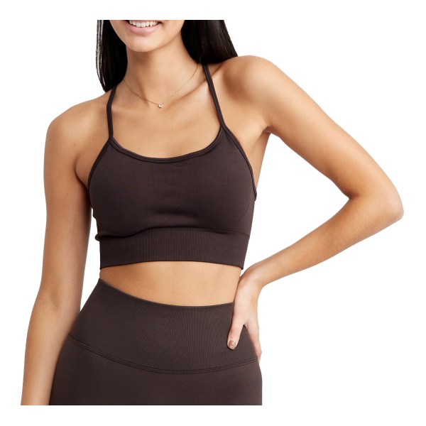 Drop Of Mindfulness Signature Seamless Bra, XS, Dark Brown