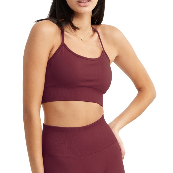 Drop Of Mindfulness Signature Seamless Bra, XS, Ruby Wine
