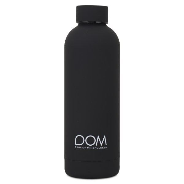 Drop Of Mindfulness Water Bottle Matte, 500 ml, Black