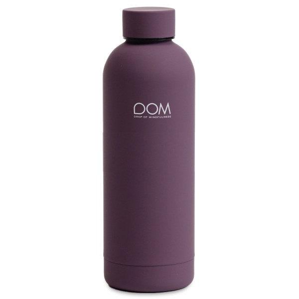 Drop Of Mindfulness Water Bottle Matte, 500 ml, Dark Mauve