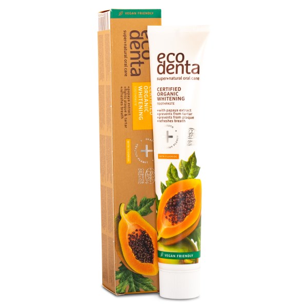 Ecodenta Organic Line Whitening Toothpaste, Papaya Extract, 75 ml