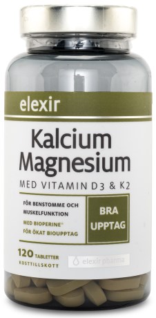 Miniatyrbild Elexir Pharma Kalcium/Magnesium, 120 tabl