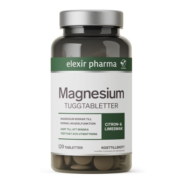 Elexir Pharma Magnesium Tuggtablett, 120 tuggtabletter