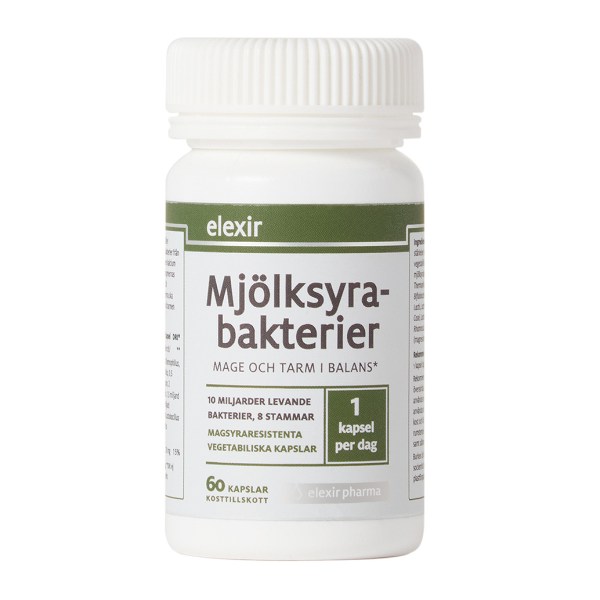 Elexir Pharma Mjölksyrabakterier, 60 kaps