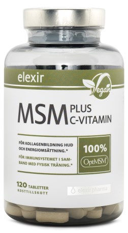 Miniatyrbild Elexir Pharma MSM + C-vitamin, 120 tabl