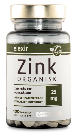 Miniatyrbild Elexir Pharma Organisk Zink, 100 tabl