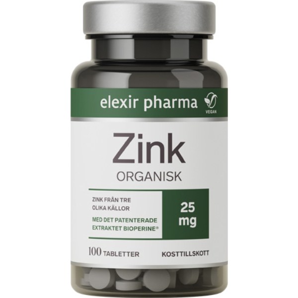 Elexir Pharma Zink Organisk, 100 tabl