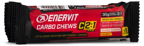 Miniatyrbild Enervit Carbo Chews C2:1, Orange, 3 x 34 g