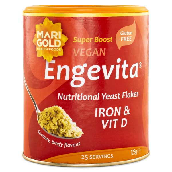 Engevita Näringsjästflingor Järn & Vitamin D 125 g