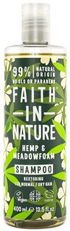 Miniatyrbild Faith in Nature Hemp & Meadowfoam Shampoo, 400 ml