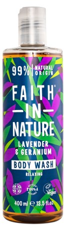 Miniatyrbild Faith in Nature Lavender & Geranium Body Wash, 400 ml