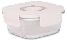 Miniatyrbild Foodecobox Vakuum Matlda i Glas Kvadrat, S, Vit