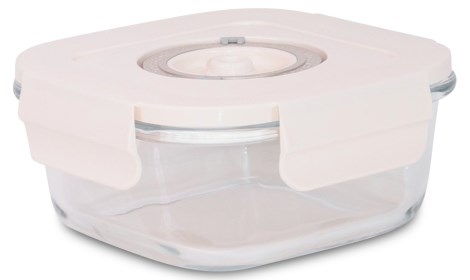 Miniatyrbild Foodecobox Vakuum Matlda i Glas Kvadrat, S, Vit