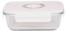 Miniatyrbild Foodecobox Vakuum Matlda i Glas Rektangel, S, Vit