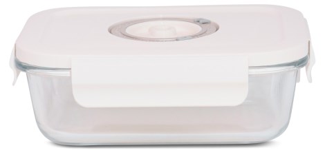 Miniatyrbild Foodecobox Vakuum Matlda i Glas Rektangel, S, Vit