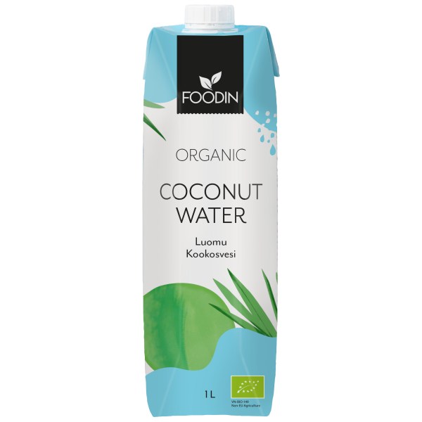 Foodin Coconut Water Organic 1L, Natural, 1000 ml