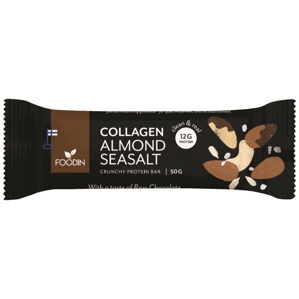 Foodin Collagen Protein Bar, Almond Sea Salt, 50 g