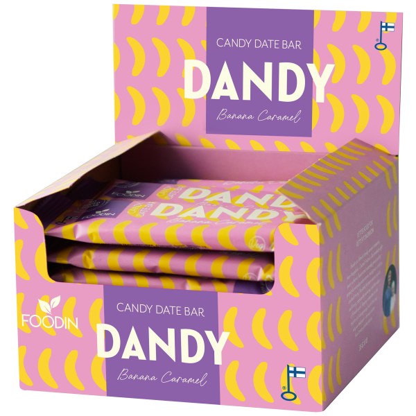 Foodin Dandy Candy Date Bar, Banana Caramel, 18-pack