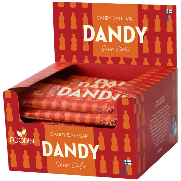 Foodin Dandy Candy Date Bar, Sour Cola, 18-pack