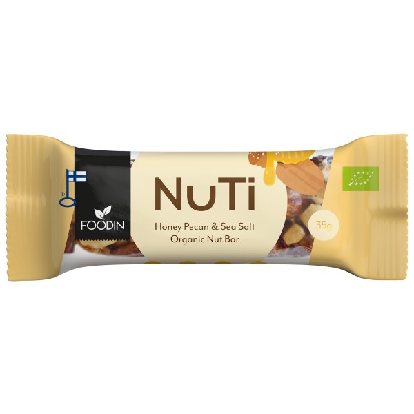 Foodin NUTI Bar Organic, Honey, Pecans & Sea Salt, 35 g