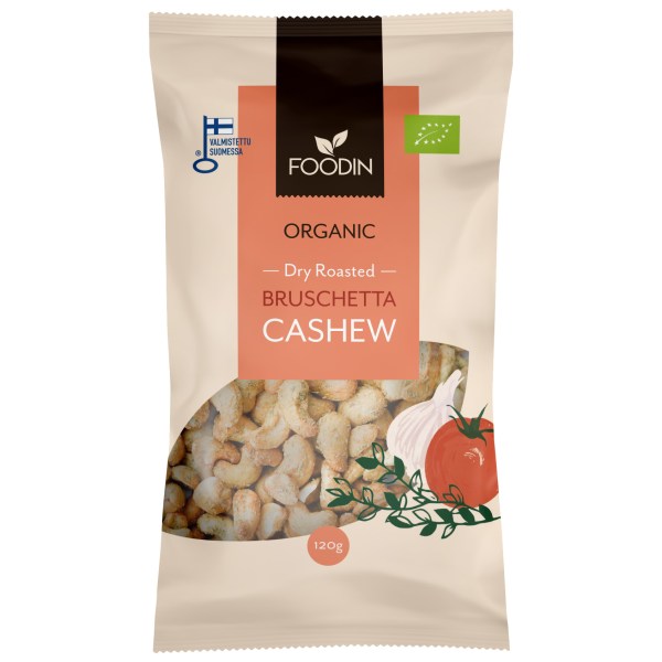 Foodin Organic Dry Roasted Cashews, Bruschetta, 120 g