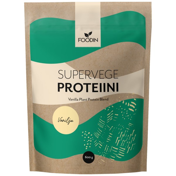 Foodin Supervege Vegan Protein Blend, Vanilj, 600 g